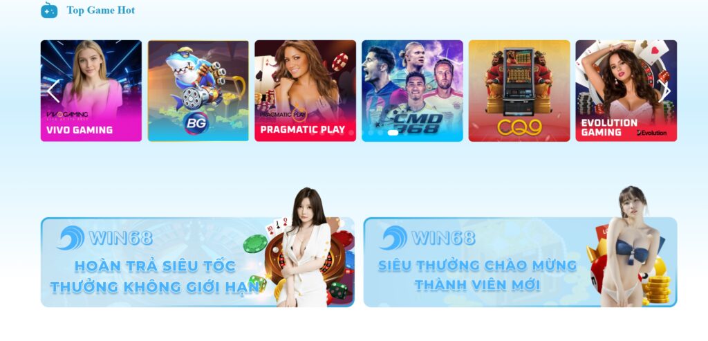 Win68 - Nhà cái cá cược đẳng cấp, chất lượng hàng đầu Châu Á